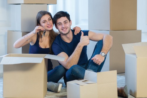 Removal team planning a move in Kingston upon Thames near local homes